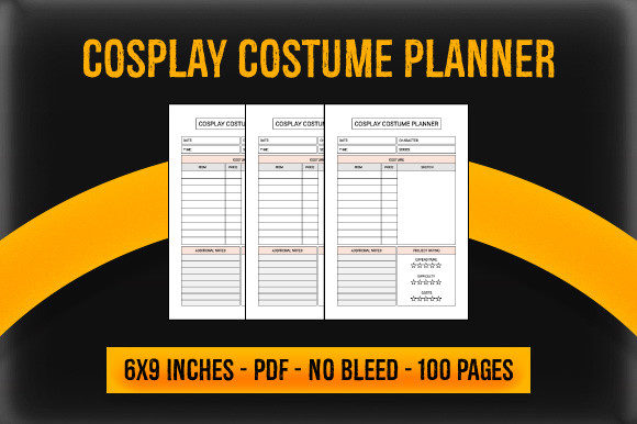 Cosplay Costume Planner - KDP Interior: Streamlining Low Content Book Creation