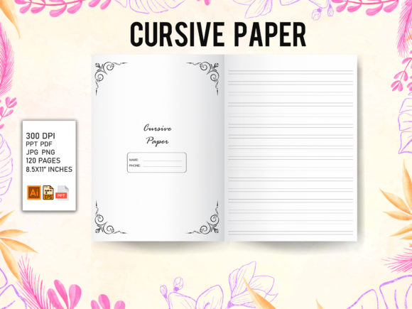 Cursive Paper - KDP Interior: A Versatile Solution for Your Publishing Needs