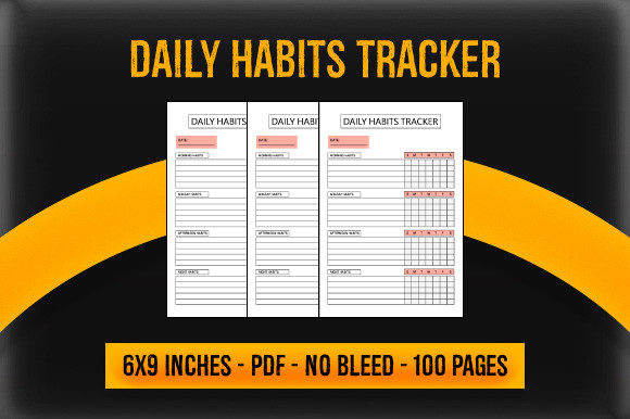 Daily Habits Tracker KDP Interior: Ready-to-Use PDF