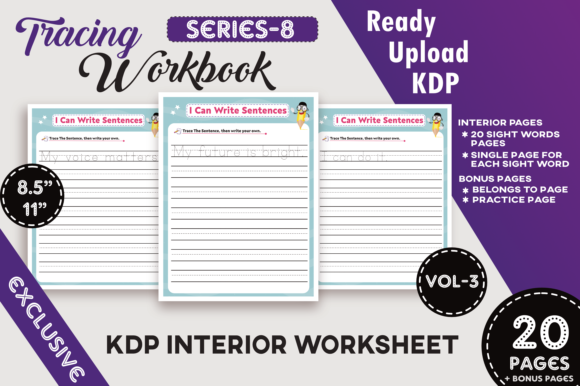 Enhancing Early Literacy with Vol-3 KDP Sight Word Trace Workbook