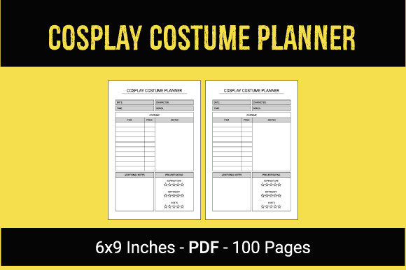 Exploring the Cosplay Costume Planner KDP Interior: A Comprehensive Guide