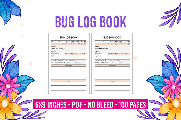 KDP Interior: Bug Log Book for POD Publishing