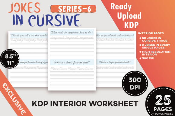 KDP Jokes in Cursive Workbook for Kids: A Fun and Educational Tool