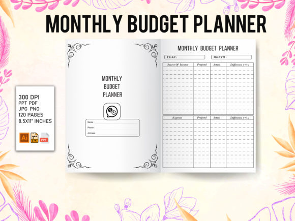 Monthly Budget Planner for KDP Interior