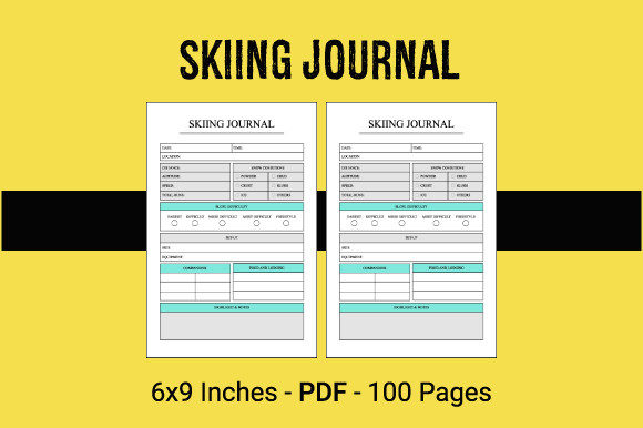 Skiing Journal Interior: A Practical Resource for KDP and POD Publishers