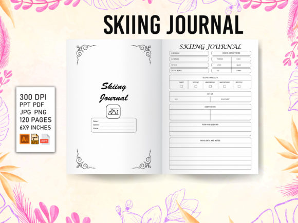 Skiing Journal - KDP Interior: A Versatile Design Asset