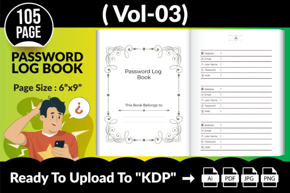 Unlocking Efficiency with Password Log Book - KDP Interior V03