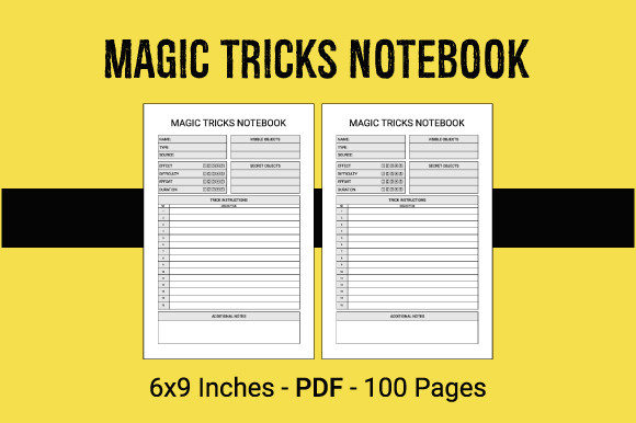 Unlocking the Magic: A Comprehensive Guide to Magic Tricks Notebook Interior and Ready-to-Use PDF Files for Print on Demand (POD) and Amazon KDP
